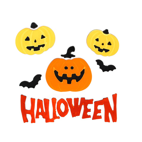 Festive Halloween Window Stickers Festive Halloween Pumpkin and Bats Window Sticker ***NO SKU OR SELL PRICE