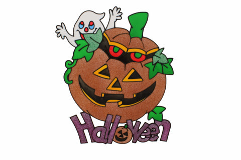Festive Halloween Window Stickers Festive Halloween Pumpkin and Ghost Halloween Window Sticker ***NO SKU OR SELL PRICE