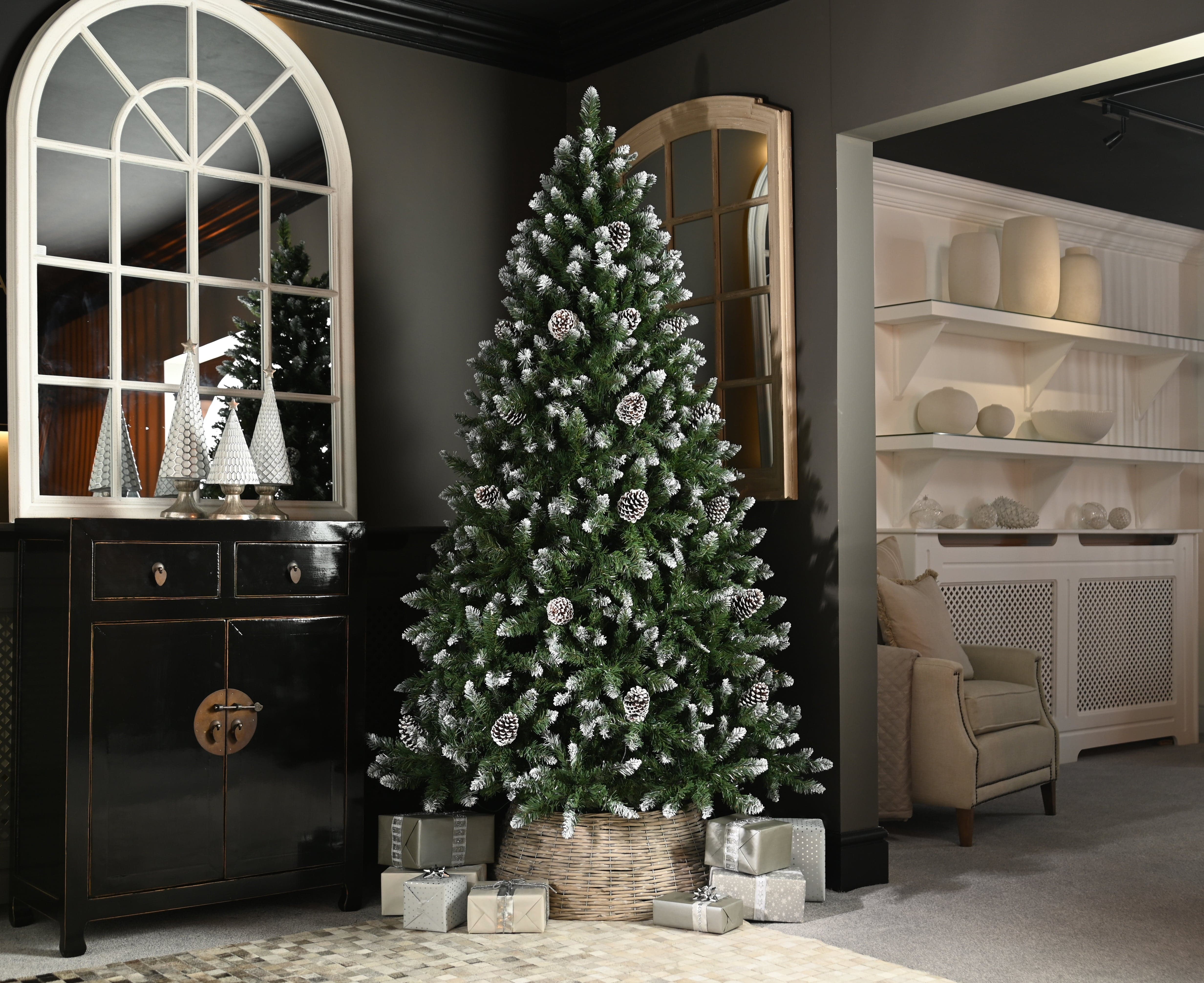 Festive Christmas Trees - Unlit Festive Hertford Pine Christmas Tree - 8ft/240cm