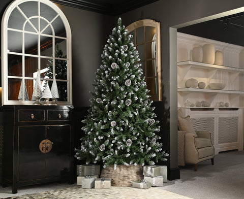 Festive Christmas Trees - Unlit Festive Hertford Pine Christmas Tree - 8ft/240cm