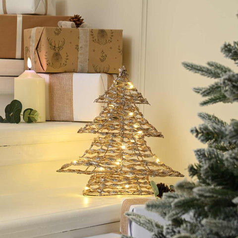 Festive Christmas Lit Decor Festive Lit Champagne Tree Decoration