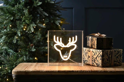 Festive Lit Neon Flex Reindeer Sign