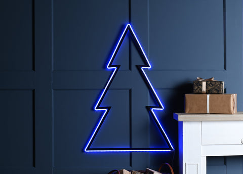 Festive LED Signs Festive Lit Neon Flex RGB Tree With Remote 78cm