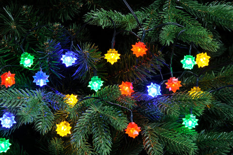 Festive String Lights Christmas Festive Multi Colour Diamond Lights 20L