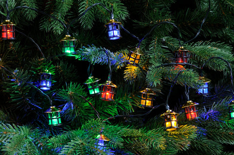 Festive String Lights Christmas Festive Multi Colour Lantern Lights 20L