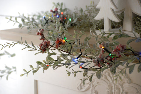 Festive String Lights Christmas Festive Multi Colour Timer String Lights 200L B/O