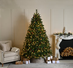 Festive Artificial Trees Festive Pre Lit Ben Nevis Pine Christmas Tree 210cm/7ft