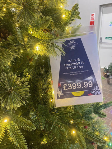Festive Pre Lit Shadowfall Fir Christmas Tree 210cm/7ft