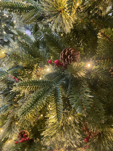 Festive Christmas Trees - Pre-Lit Festive Pre-Lit Shadowfall Fir Christmas Tree - 6ft/180cm