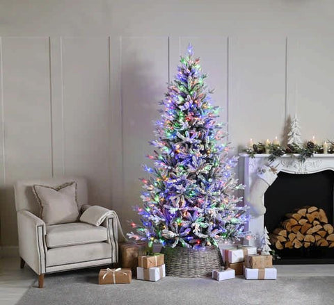 Festive Pre Lit Topeca Pine Christmas Tree 210cm/7ft