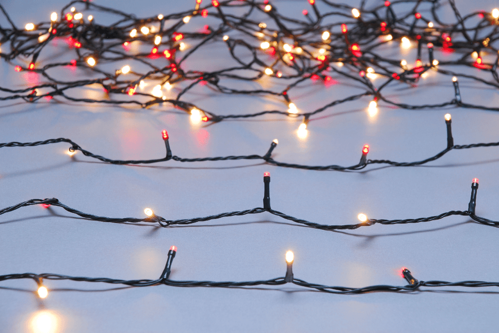 Festive String Lights Christmas Festive Red & Warm White Timer String Lights 200 B/O