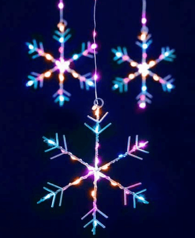 Festive LED Curtain Lights Festive Snowflake Curtain Light Aurora