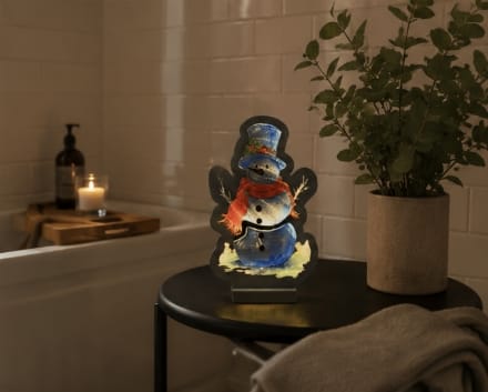 Festive Infinity Lighting Festive Snowman LED Infinity Light – 23cm