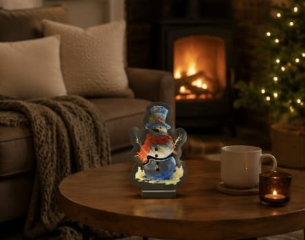 Festive Infinity Lighting Festive Snowman LED Infinity Light – 23cm