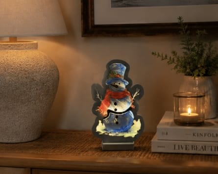 Festive Infinity Lighting Festive Snowman LED Infinity Light – 23cm