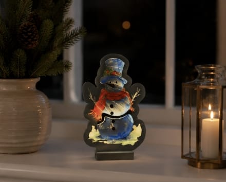 Festive Infinity Lighting Festive Snowman LED Infinity Light – 23cm