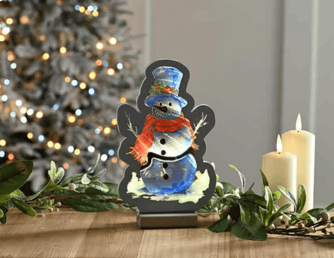 Festive LED light Festive Snowman LED Infinity Light – 23cm