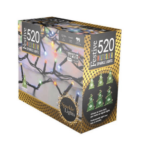 Trowell Garden Centre Festive Sparkle String Lights Multi 1000L