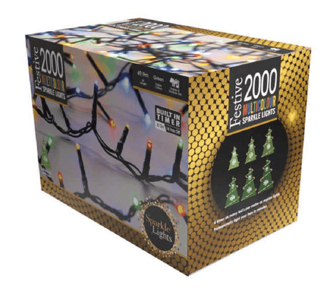 Festive Sparkle String Lights Multi 2000L