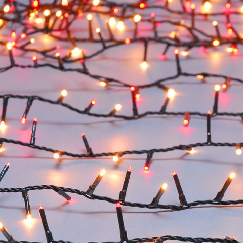 Festive String Lights Christmas Festive Sparkle String Lights Red/Warm White 520L