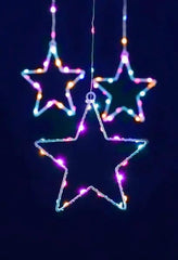 Festive LED Curtain Lights Festive Star Curtain Lights Aurora 120cm x 60cm