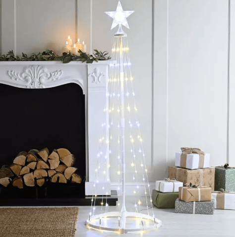 Festive LED String Trees Festive Warm White / Cool White 150cm Multifunction Cone Tree
