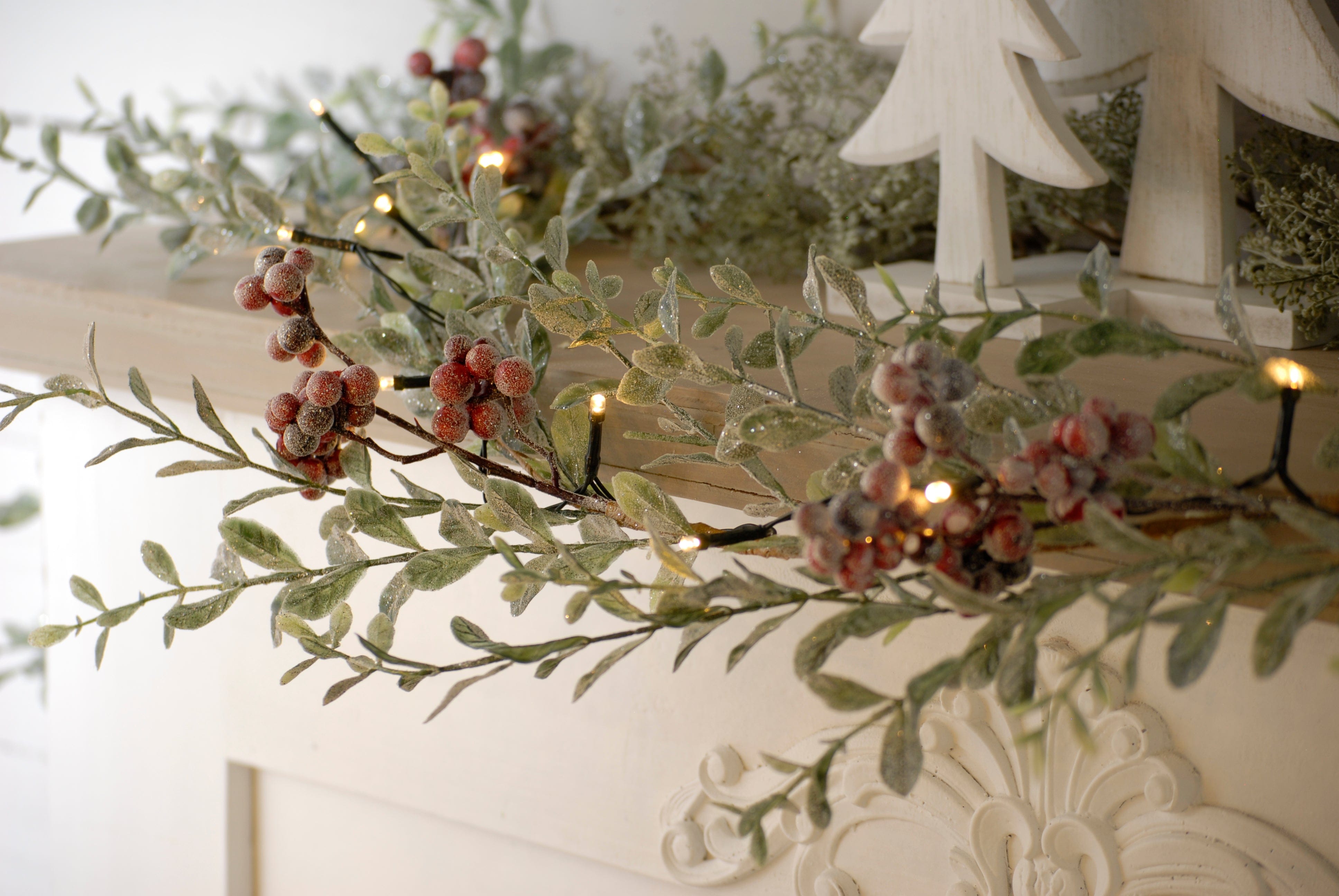 Festive String Lights Christmas Festive Warm White Timer String Lights 100 B/O