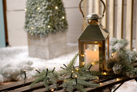 Festive String Lights Christmas Festive Warm White Timer String Lights 100 B/O