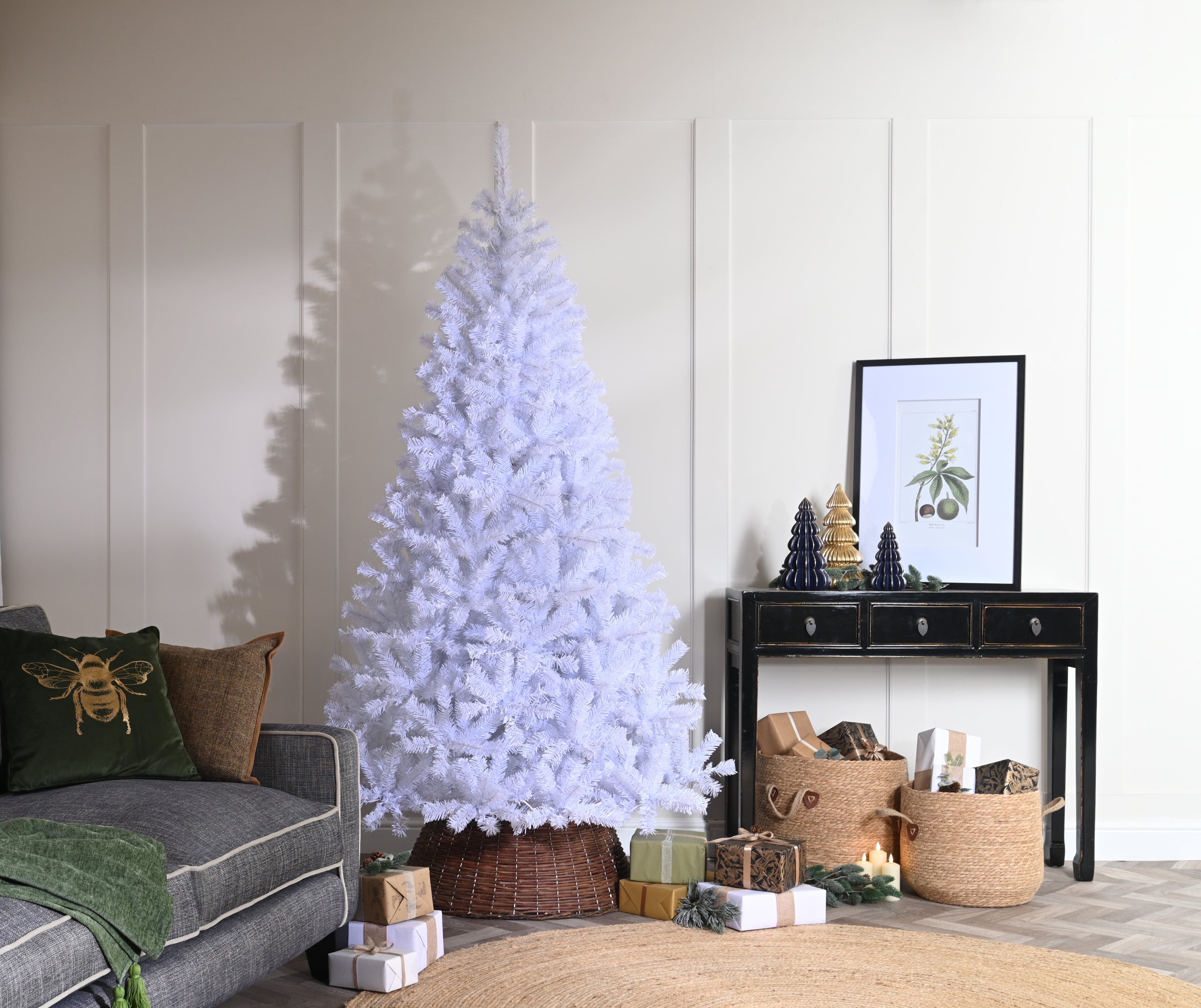 Festive Artificial Trees Festive Wentworth Fir White Christmas Tree 210cm/7ft