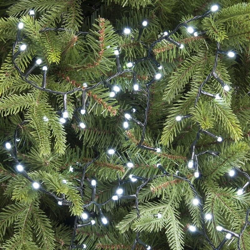Festive String Lights Christmas Festive White Glow Worm Lights 200L B/O