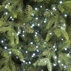 Festive String Lights Christmas Festive White Glow Worm Lights 200L B/O