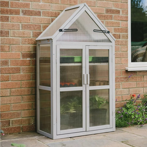 Gardman Grow It Wooden Growhouse Dove Grey