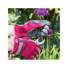 Burgon & Ball Gloves Gardening Burgon & Ball Berry Pink Design - M/L