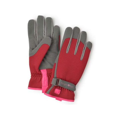 Burgon & Ball Gloves Gardening Burgon & Ball Berry Pink Design - S/M