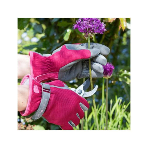 Burgon & Ball Gloves Gardening Burgon & Ball Berry Pink Design - S/M