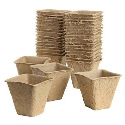 Gro-Sure 6cm Square Fibre Pots 20 pack
