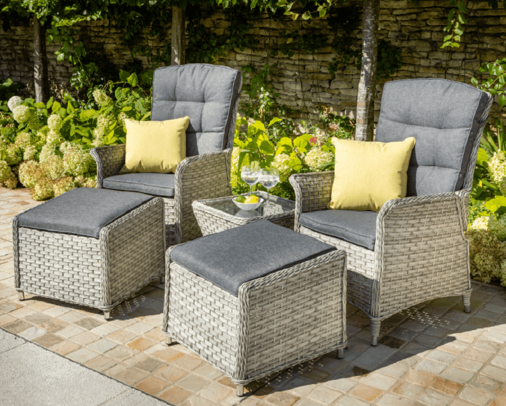 Hartman Garden Furniture Set Hartman Heritage Reclining Companion Set Ash With Laurel Cushions