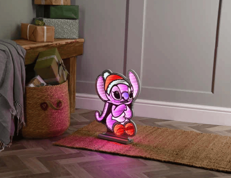 Festive LED light Infinity Angel LED Light – 40cm Sitting Christmas Disney Stitch Character