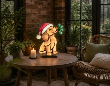 Festive Infinity Lighting Infinity Golden Retriever LED Light – 40cm
