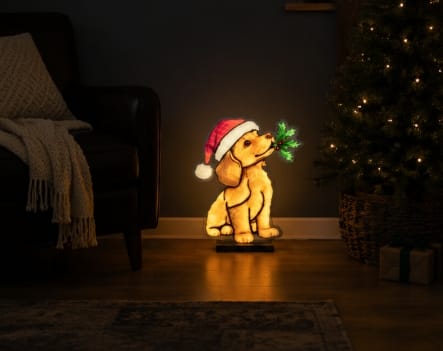 Festive Infinity Lighting Infinity Golden Retriever LED Light – 40cm