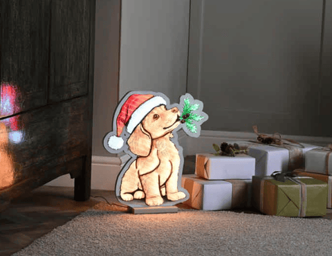 Festive LED light Infinity Golden Retriever LED Light – 40cm