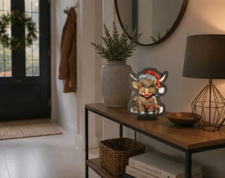 Festive Infinity Lighting Infinity Highland Cow LED Christmas Light – 20cm