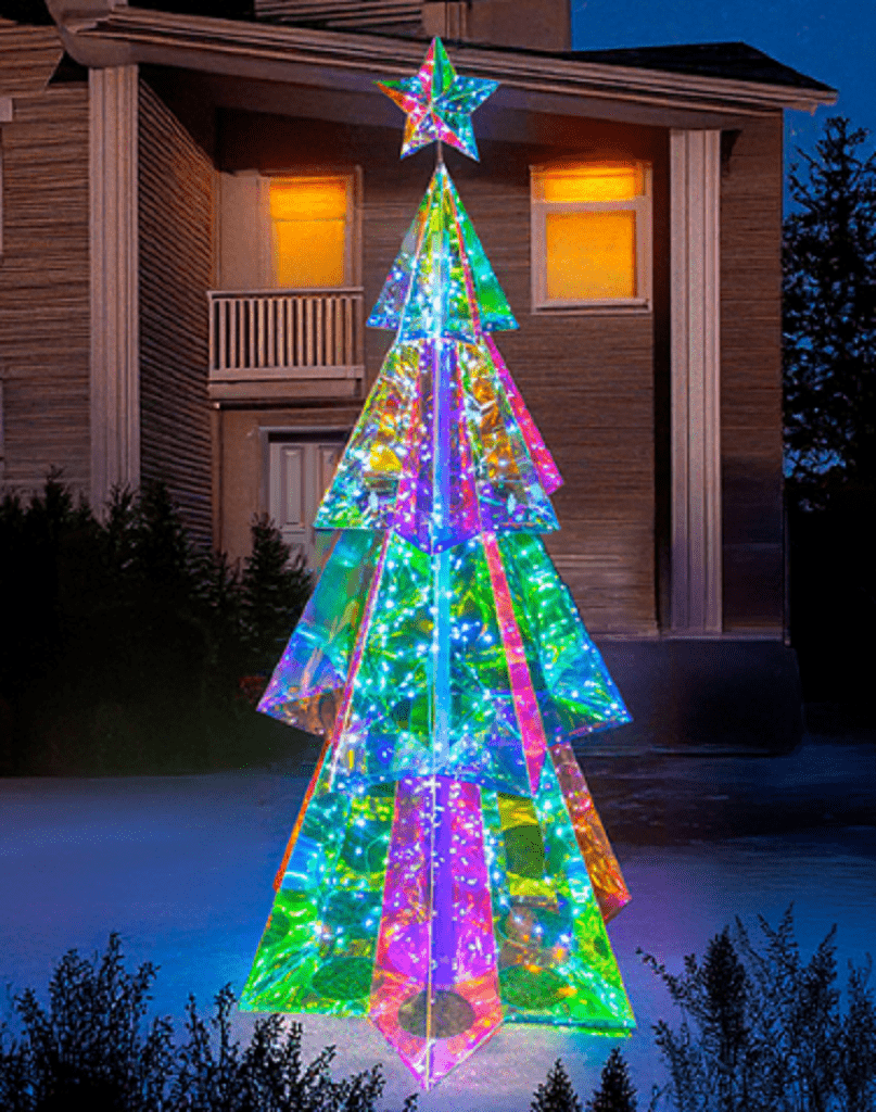 Jingles Christmas Lit Decor Jingles Iridescent LED Tree Large