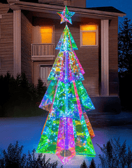 Jingles Christmas Lit Decor Jingles Iridescent LED Tree Large