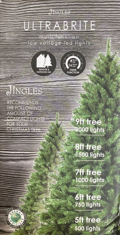 Woodlodge Ultra Bright Compact LED Lights - 1000 Multi Colour - New