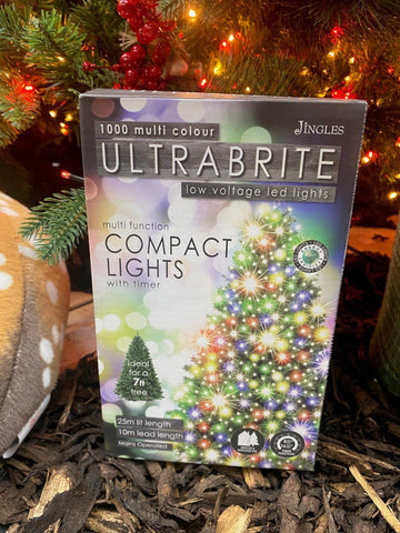 Woodlodge Ultra Bright Compact LED Lights - 1000 Multi Colour - New