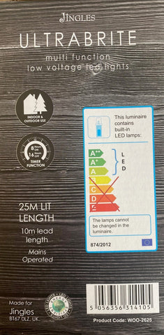 Woodlodge Ultra Bright Compact LED Lights - 1000 Multi Colour - New