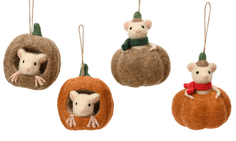 Kaemingk Autumn Decor Kaemingk Autumn Felt Pumpkin Mouse Decorations