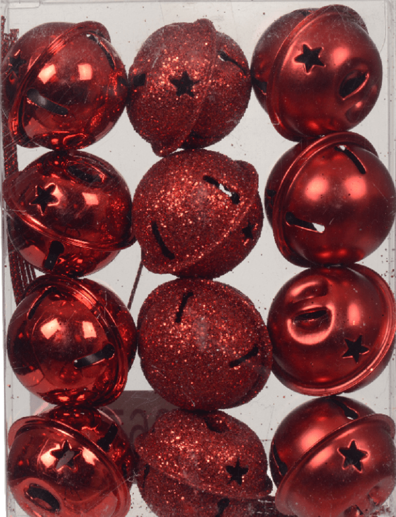 Kaemingk Christmas Decor Kaemingk Christmas Red Iron Bells 12pc