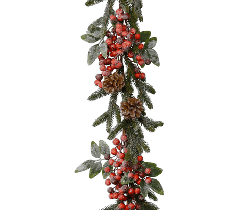 Kaemingk Garlands Xmas Kaemingk Frosted Berries & Pinecones Garland